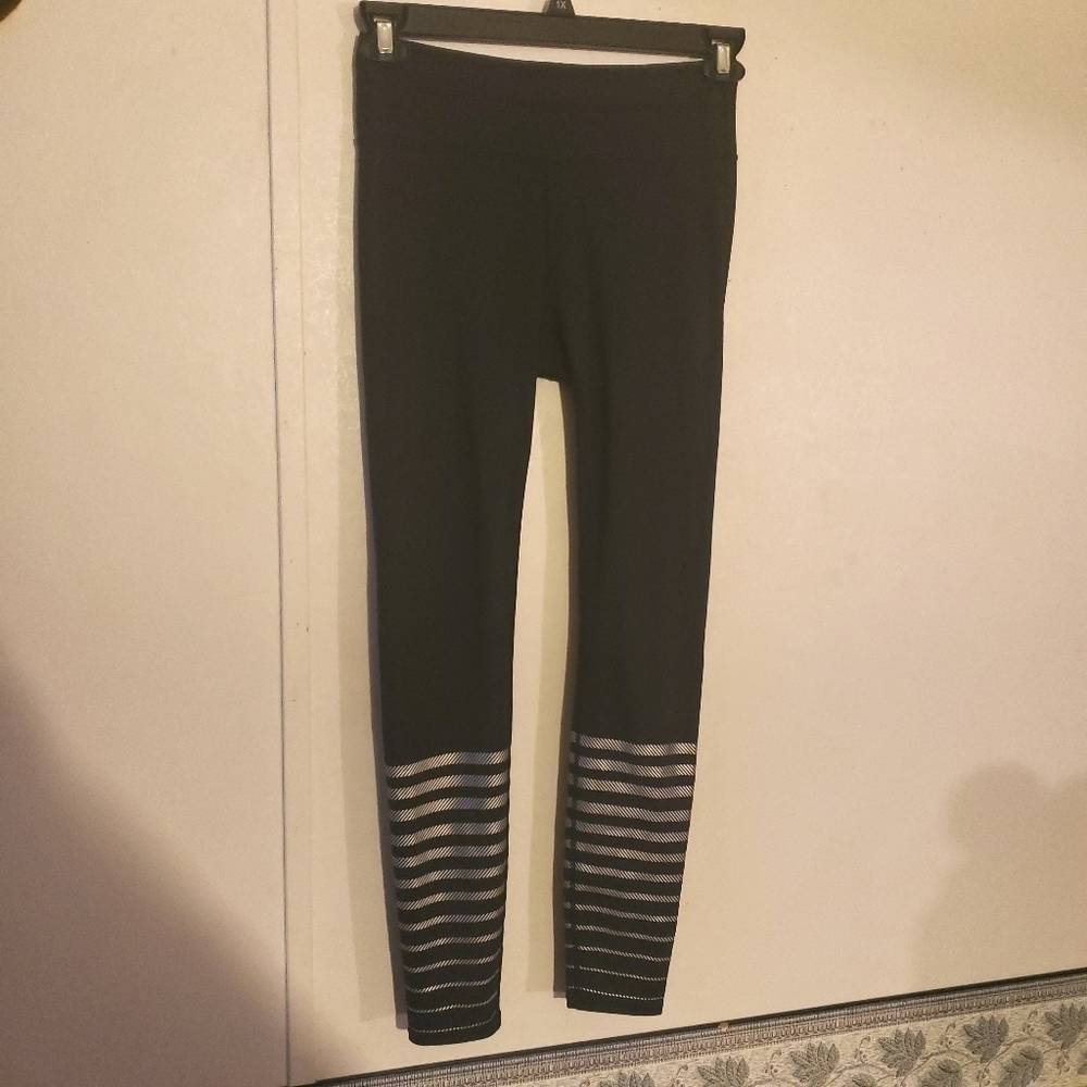 Athleta Shine Stripe Sonar Tight Yoga Workout Leggings Size S